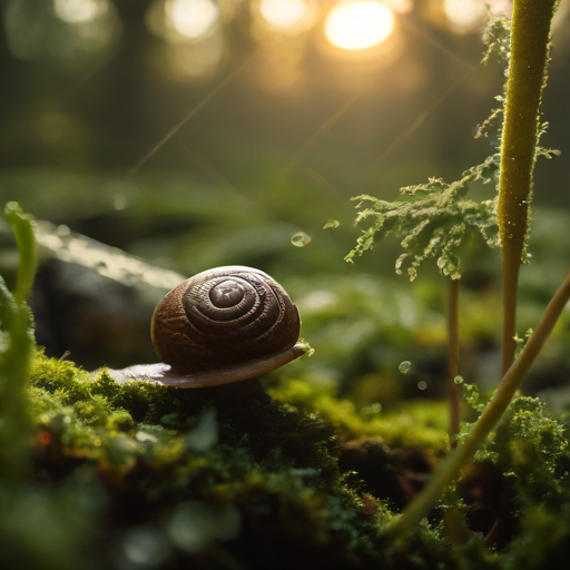 O caracol espera o sol 