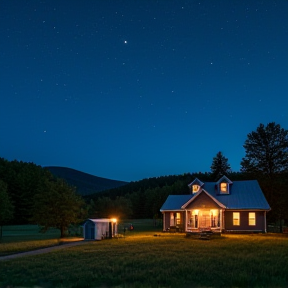 Alburgh Vermont at Midnight