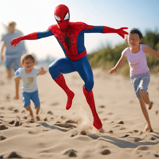 Spiderman On The Jogging Track