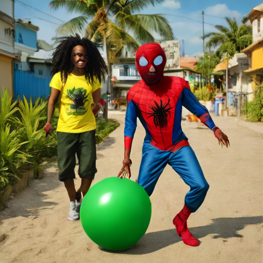 Spiderman on the Beach