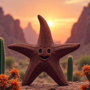 Santiago’s Chocolate Starfish & His Cactus