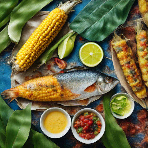 Ikan panggang jagung bakar