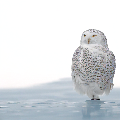 Vogel staat op het ijs