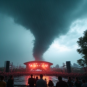 Ein Tornado zieht hinauf