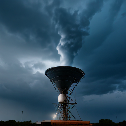 Ein Tornado zieht hinauf