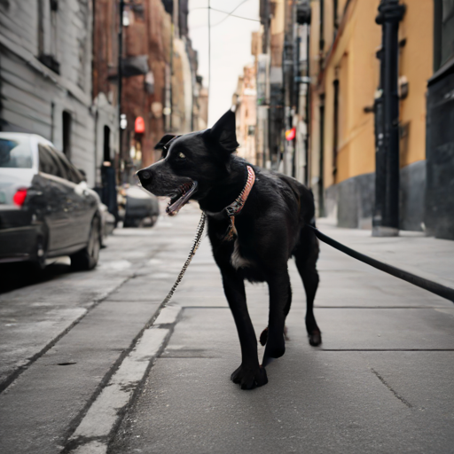 Mollwoll (Hund) nimmt immer auf dem Heimweg ihre Leine in den Mund und beißt rein