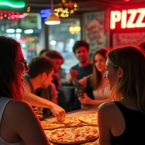 Divertimento alla pizzeria