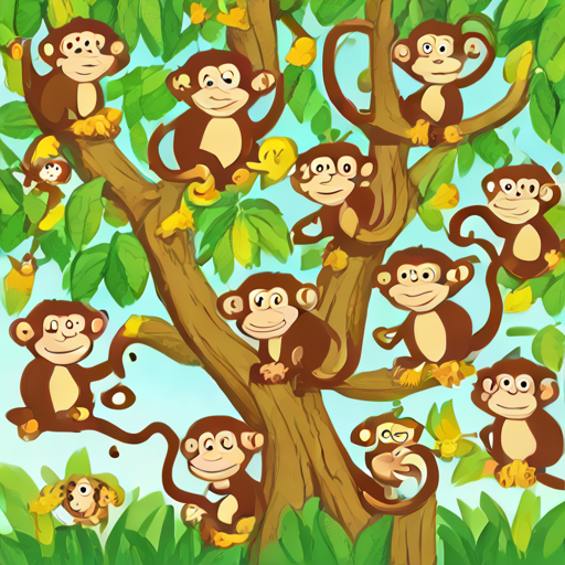 10 little monkeys 