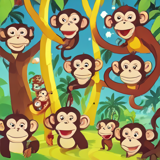 10 little monkeys 