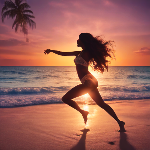 Dancing Girl on the Beach