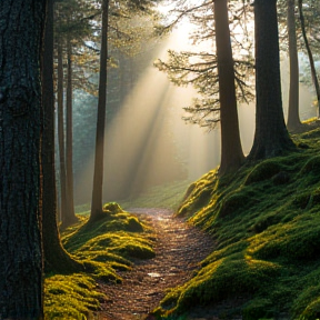 Shadows in the pines