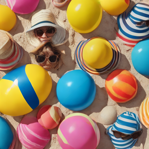 Fröhlicher Sommertag am Meer