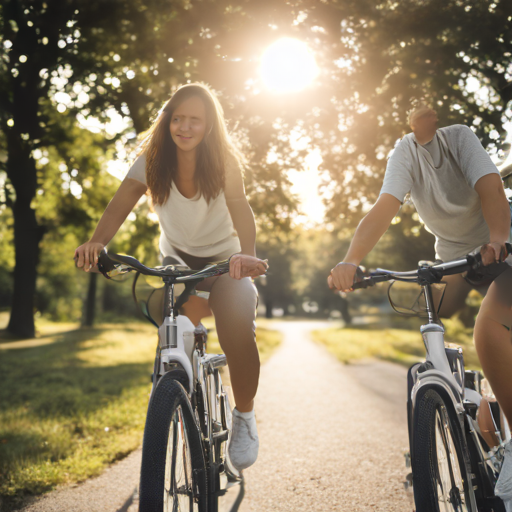 Sandra va en vélo