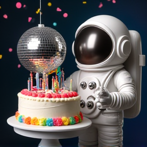 Birthday in Space