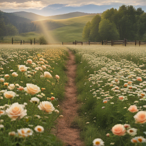 Roses in the Daisies Field