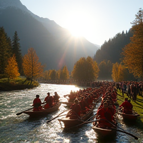 Ruderer im Zillertal