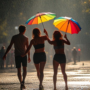 dancing in the rain