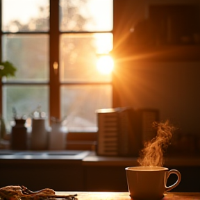 Fettiger Kaffee am Morgen