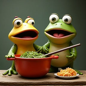 Chicken Leg and Frog