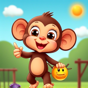 Petit singe malicieux 