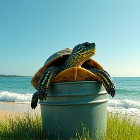 Turtle in a bucket 