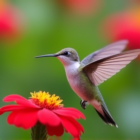 La flor y el colibrí 