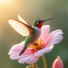 La flor y el colibrí 