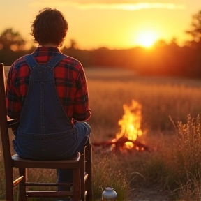 Peaceful Sunset in the Country