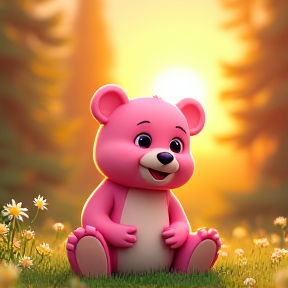 Pink Bear Friend 