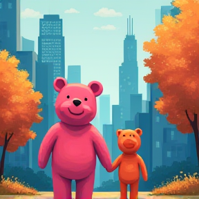 Pink Bear Friend 