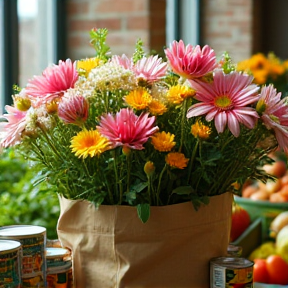 Grocery flower store