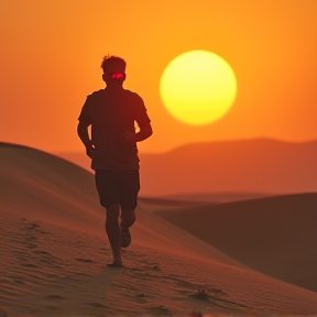 Courir dans les dunes