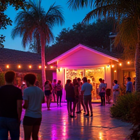 Party in the driveway