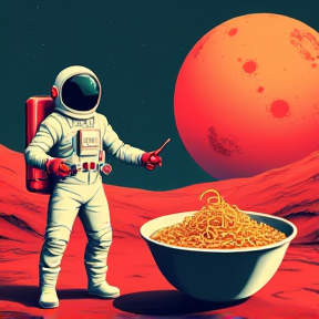 Mie Instan di Planet Mars