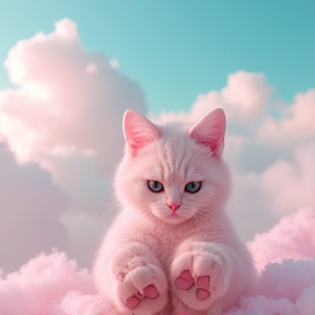 "Puppy Dreams on Pastel Clouds" 