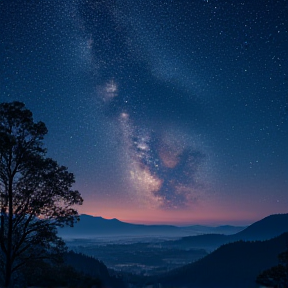 bajo un cielo estrellado