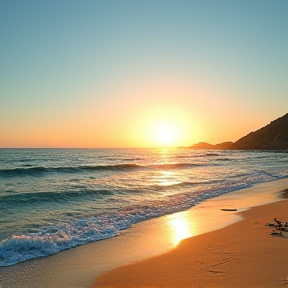 Sitting on a sandy shore