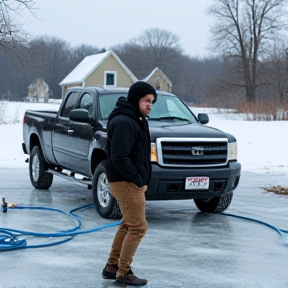 Snow-Covered Driveway