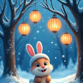 Bunny in the Snow 