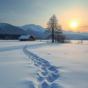 Footprints in the Snow