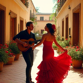 Juego de un flamenco brujo