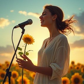 Sunflower in the Wind