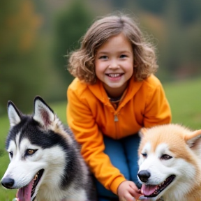 Ryleigh And Her Huskies