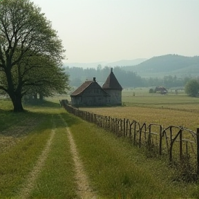 Деревня в дыму 