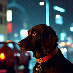 Dog in a car