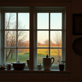 Country She Washes Her Dishes