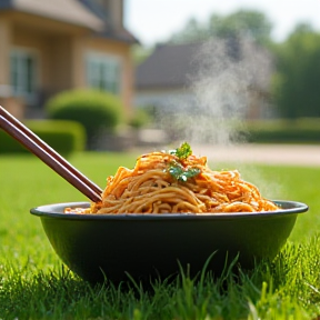 Lawn mowers and lo mein 