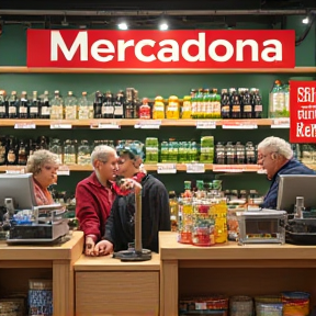 Yeray en el Mercadona 