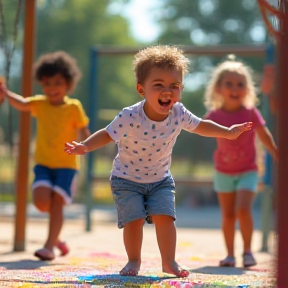 Boizinho Colorido no Playground