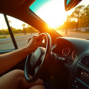 Auf der Straße mit meinem Golf IV